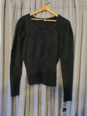 Vintage Y2k New with Tags Mossimo stretch angora black sweater Xl